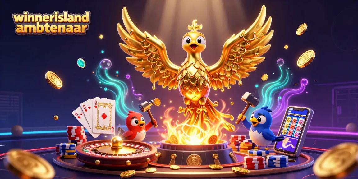 Engage players with thrilling spins at winnerisland ambtenaar, featuring a vibrant casino scene.